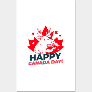 Happy Canada day Posters and Art